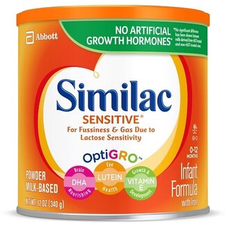 Similac Similac Sensitive Powder Infant Formula With Iron, 12 oz, 6 ct