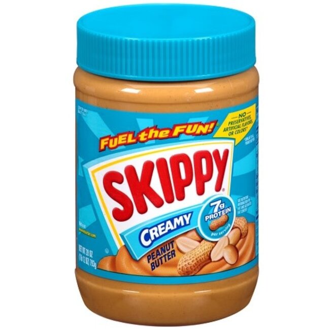 Skippy Creamy Peanut Butter, 28 oz, 12 ct