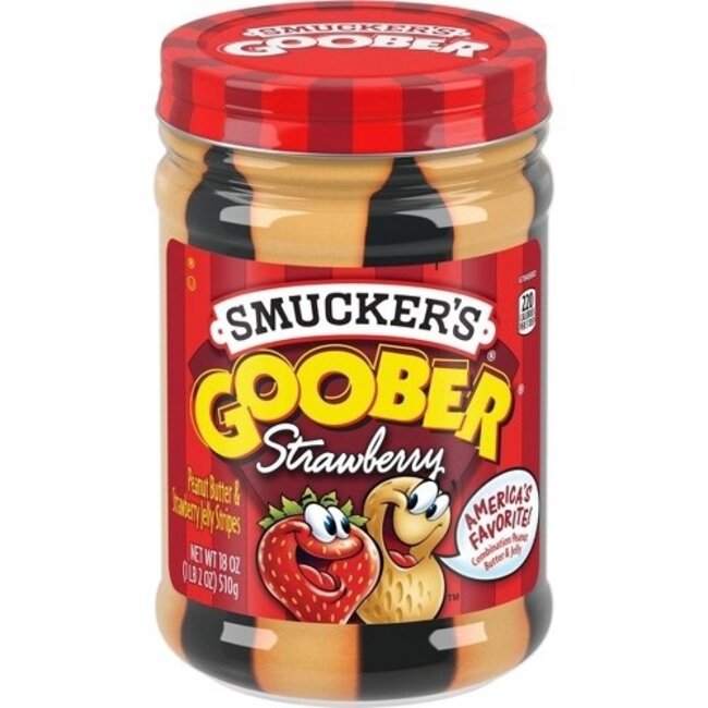Smuckers Goober Strawberry Spread, 18 oz, 12 ct