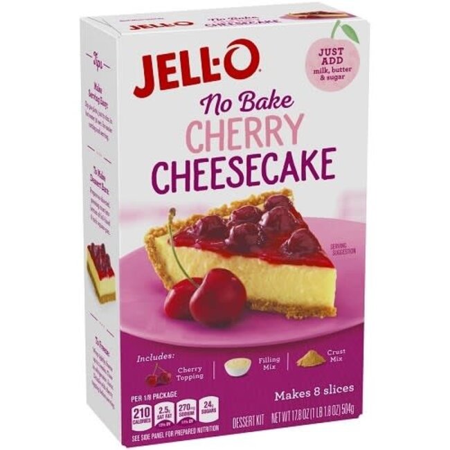 Jell-O Cheesecake Cherry Mix No Bake Dessert, 17.8 oz