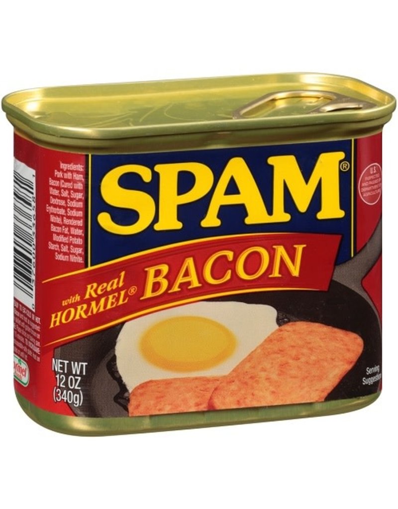 Spam Bacon Luncheon Meat, 12 oz, 12 ct Span Elite