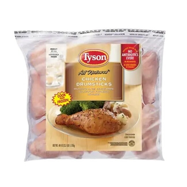 Tyson Chicken Drumsticks IFF, 2.5 lb, 12 ct