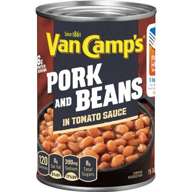 Van Camp's Pork & Beans, 15 oz, 24 ct