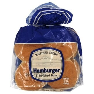 Western Farms Western Farms Hamburger Buns, 8 ct, (Pack of 18)