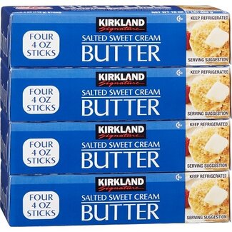 Kirkland Signature Kirkland Salted Cream Butter, 1 lb, 4 ct