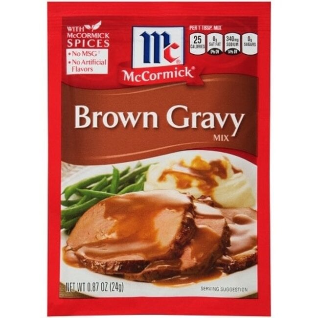 McCormick Brown Gravy Mix, 0.87 oz, 24 ct