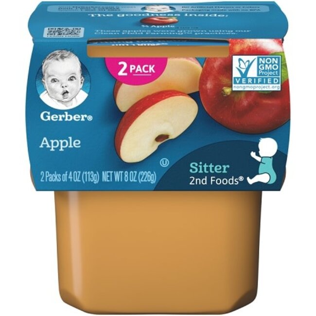 Gerber 2nd Foods Apple, 8 oz, 8 ct