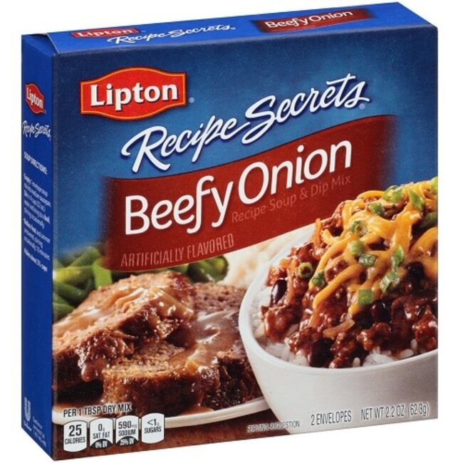 Lipton Beefy Onion Soup, 2 ct, (Pack of 12)