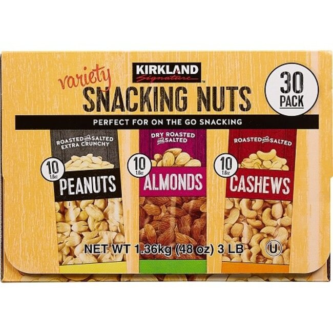 Kirkland Signature Variety Snack Size Nuts, 1.6 oz, 30 ct