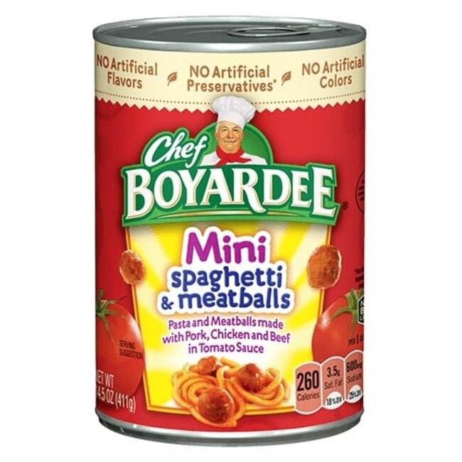 Chef Boyardee Spaghetti with Meatballs Mini, 14.5 oz, 24 ct