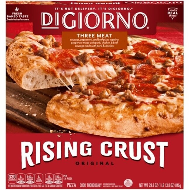 Digiorno Pizza 3-Meat Rising Crust, 27.1 oz, 12 ct