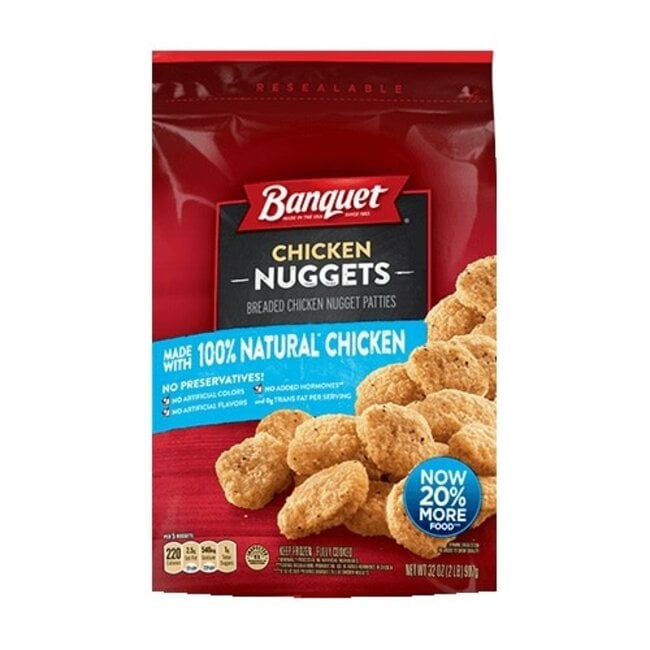Banquet Chicken Nugget Boneless Original Bag, 32 oz