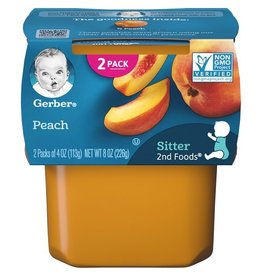Gerber Gerber 2nd Foods Peaches, 8 oz, 8 ct