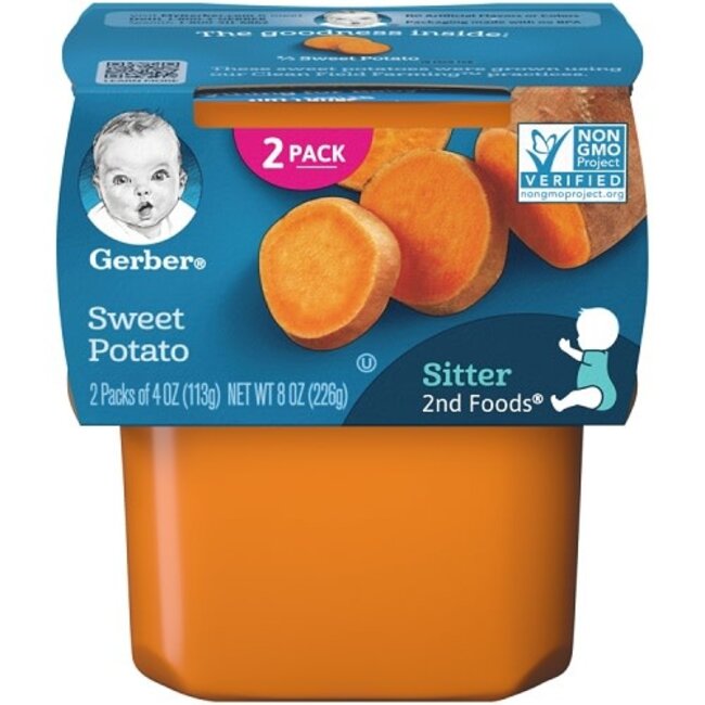 Gerber 2nd Foods Sweet Potato, 8 oz, 8 ct