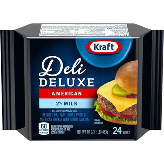 Kraft Kraft American Deli Deluxe Sliced Cheese, 16 oz, 12 ct