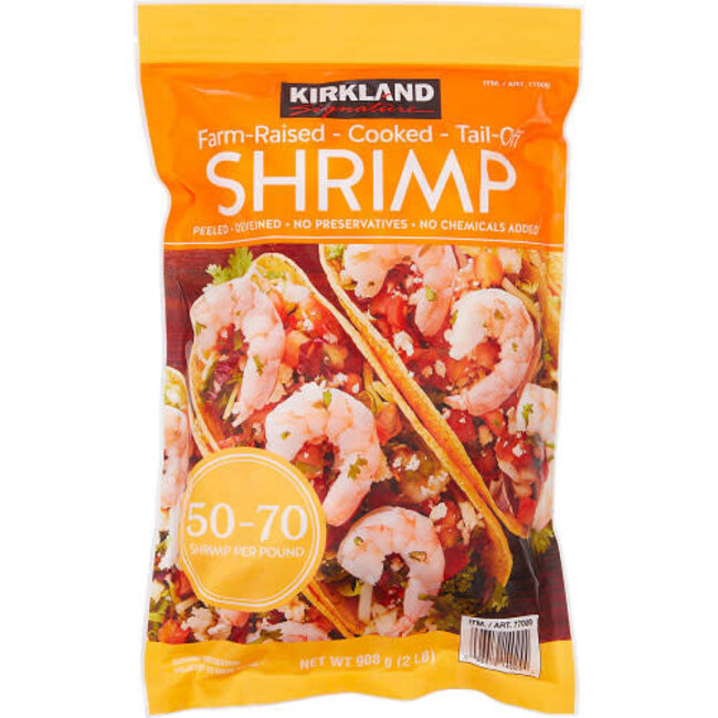 Kirkland Signature Shrimp Cooked Tail-Off 50-70 ct, 2 lb