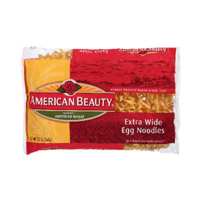 American Beauty Noodles Egg Extra Wide, 12 oz, 12 ct