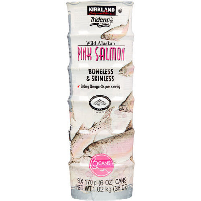 Kirkland Signature Wild Pink Salmon, 6 oz, 6 ct