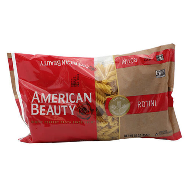 American Beauty Pasta Rotini, 16 oz, 12 ct
