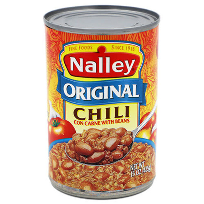 Nalley Chili Original With Beans, 15 oz, 12 ct