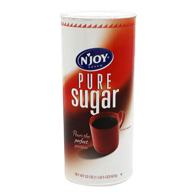 N-Joy Pure Cane Sugar Canister, 22 oz, 8 ct