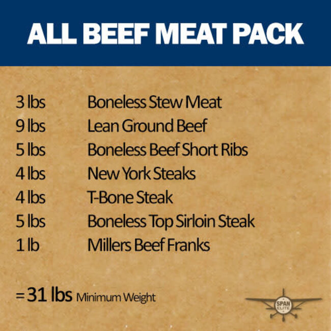All Beef Meat Pack, 31 lbs