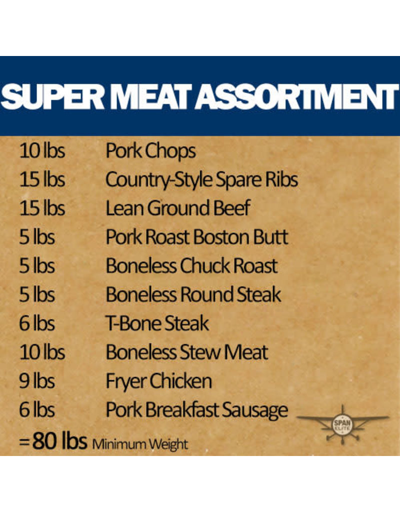 Super Meat Assortment Pack, 80 lbs
