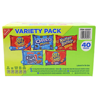 Nabisco Nabisco Cookie & Cracker, Variety, 1 oz, 40 ct