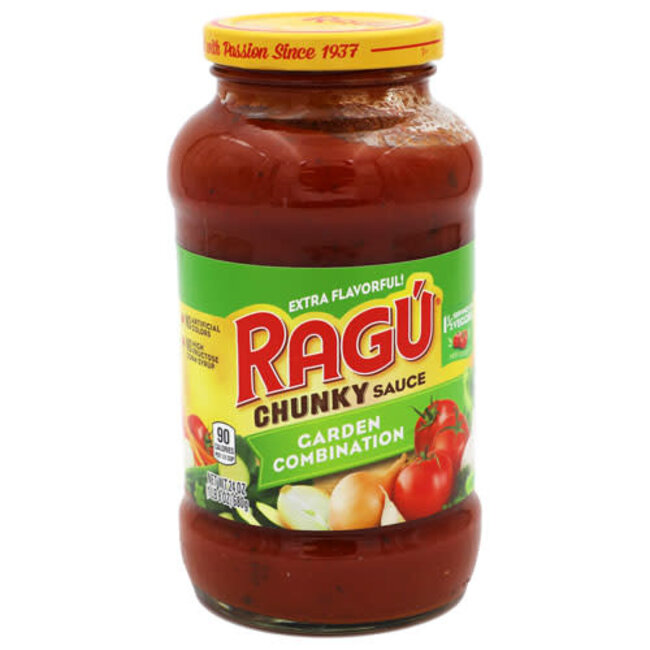 Ragu Garden Combination Pasta Chunky Sauce, 24 oz, 12 ct