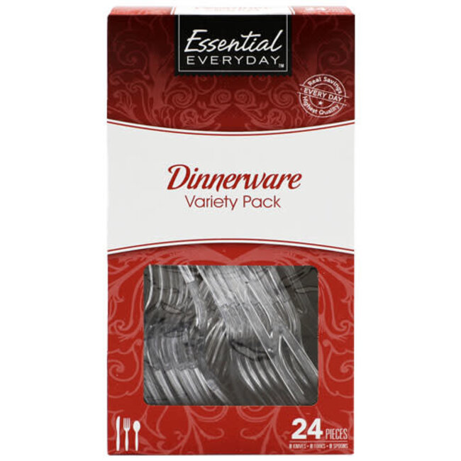 EED Full Size Flatware Combo, 24 ct, (Pack of 24)