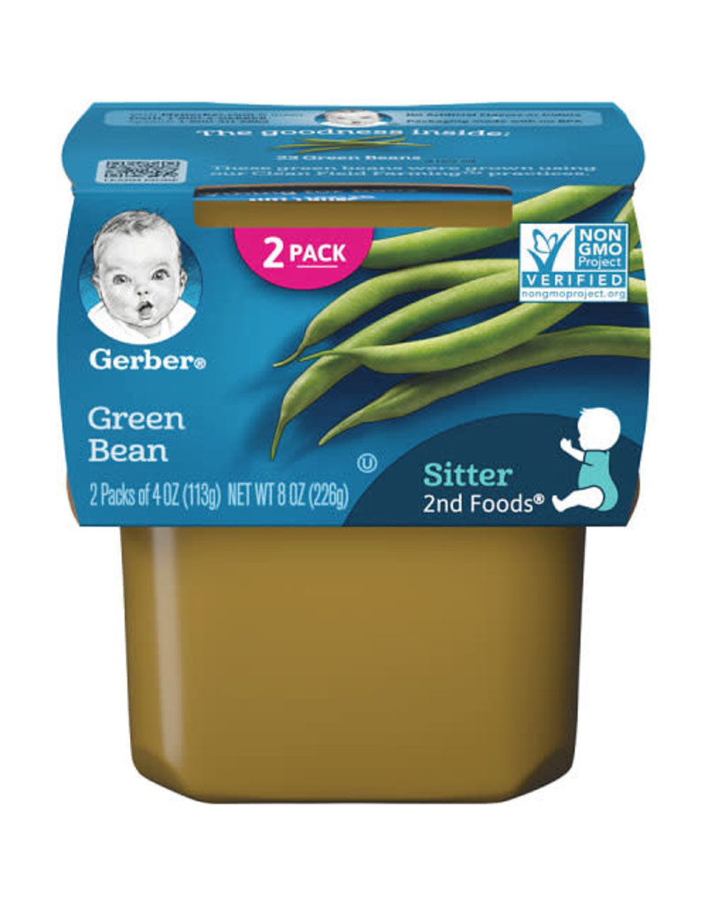 Gerber Gerber 2nd Foods Green Beans, 8 oz, 8 ct