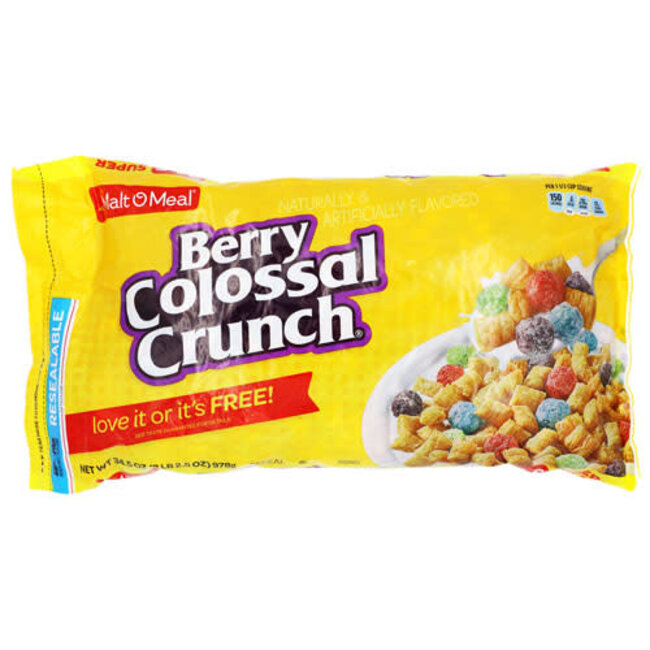 Malt-O-Meal Berry Colossal Crunch Bag, 34.5 oz, 6 ct