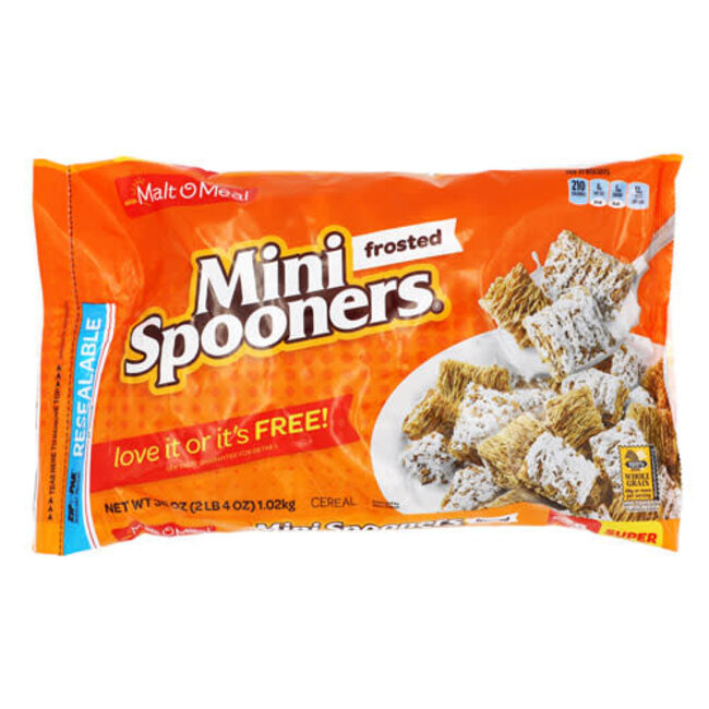 Malt-O-Meal Frosted Mini Spooners Bag, 36 oz, 8 ct