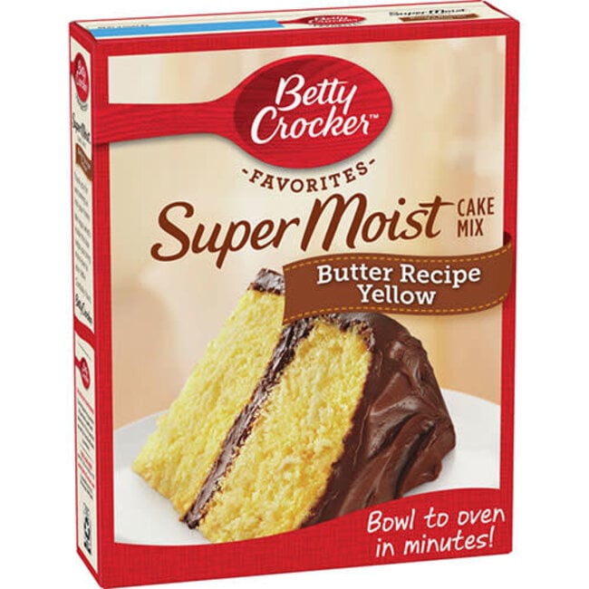 Betty Crocker Yellow Cake Mix Supermoist Butter Recipe, 15.25 oz