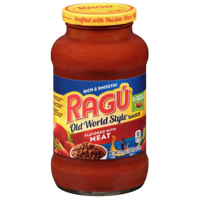 Ragu Meat Pasta Sauce, 23.9 oz, 12 ct