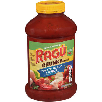 Ragu Ragu Chunky Pasta Sauce With Tomato, Garlic & Onion, 24 oz, 12 ct