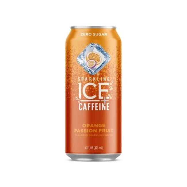 Sparkling Ice Caffeine Orange Passionfruit, 16 oz, 12 ct