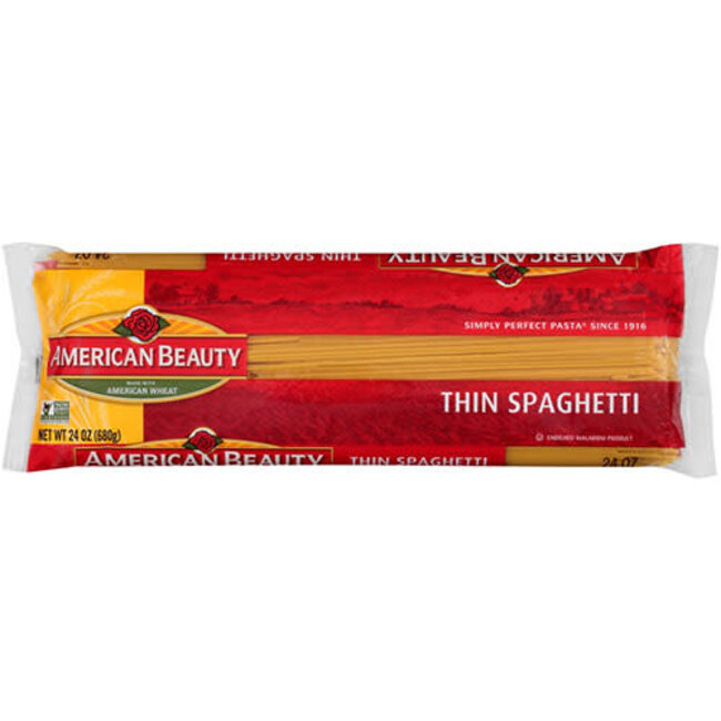American Beauty Spaghetti Thin, 24 oz, 12 ct