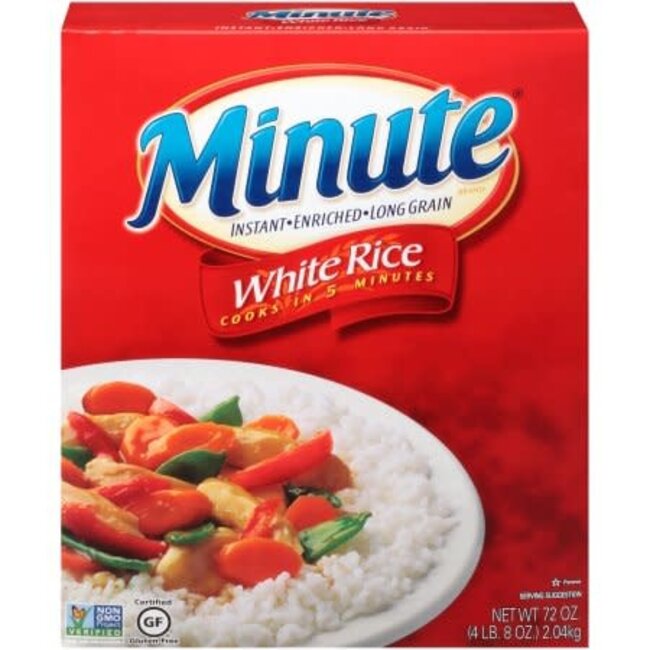 Minute Enriched Long Grain Instant Rice, 72 oz