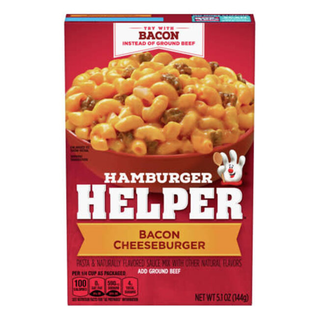Hamburger Helper Bacon Cheeseburger Macaroni, 5.1 oz, 12 ct