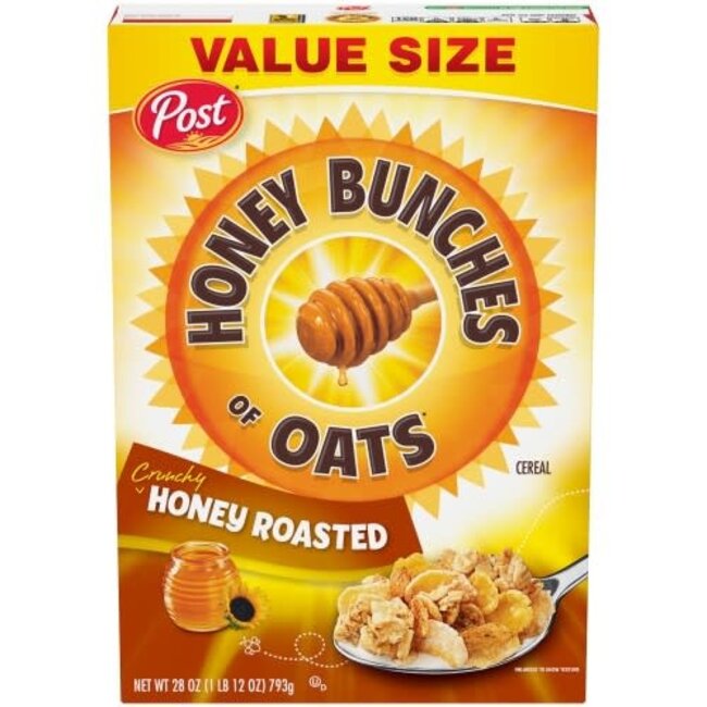 Post Honey Bunches Of Oats Honey Roasted, 12 oz, 12 ct