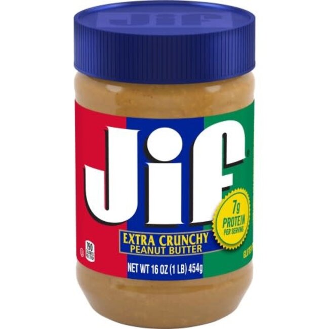 Jif Peanut Butter Crunchy, 16 oz, 12 ct