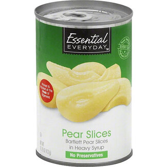 Essential Everyday EED Sliced Pears, 15.25 oz, 12 ct