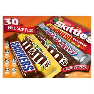 Mars Mars Candy 30 ct Variety Pack Orange Box, 56.11 oz