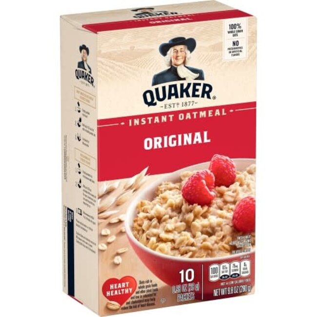 Quaker Original Instant Oatmeal, 9.8 oz, 12 ct