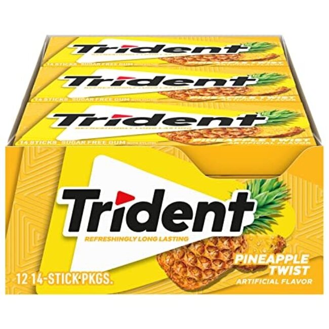 Trident Gum Pineapple Twist, 12 ct