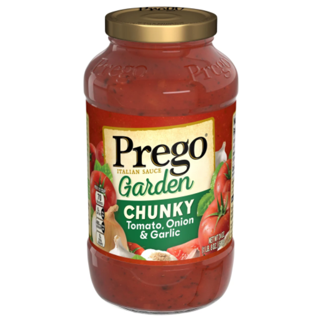 Prego Tomato Onion & Garlic Pasta Sauce, 24 oz, 12 ct