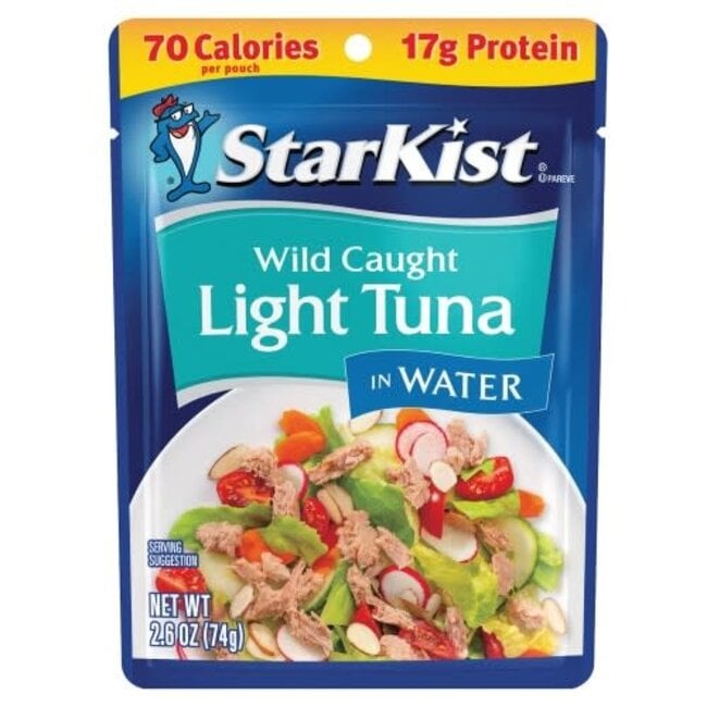 Starkist Tuna Chunk Light Water Pouch, 2.6 oz, 24 ct
