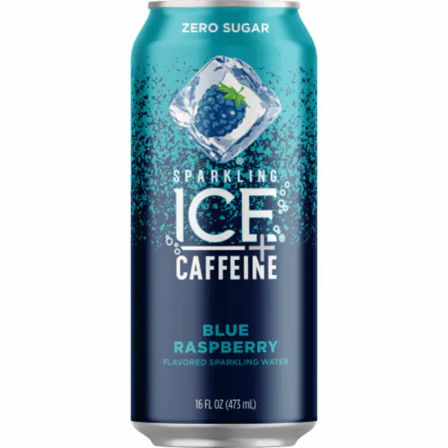 Sparkling Ice Blue Raspberry Caffeine, 16 oz, 12 ct