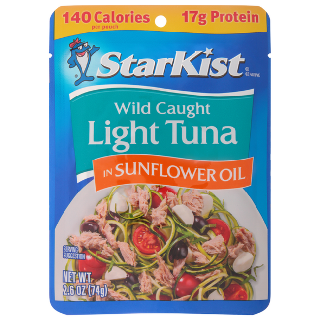 Starkist Wild Caught Light Tuna In Sunflower Oil, 2.6 oz, 24 ct